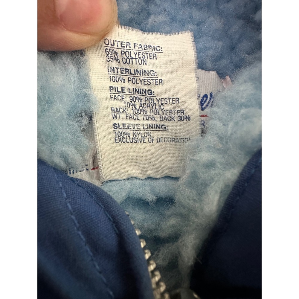 Weather Tamer Jacket Kids 2T Blue Good Vintage Colorblock Sherpa Lined USA Made - Picture 6 of 6